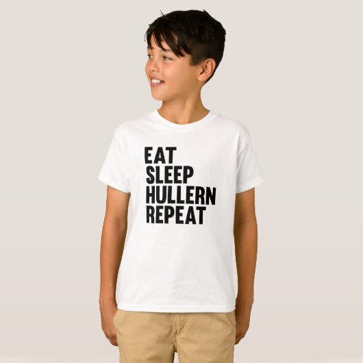 Iss Sleep Hullern Wiederholung Sport mit dem Hula T-Shirt (Vorne ganz)