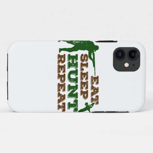 Iss Sleep Hunt Wiederholung lustiges Geschenk für Case-Mate iPhone Hülle (Rückseite (Horizontal))