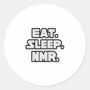 Iss Sleep NMR. Runder Aufkleber