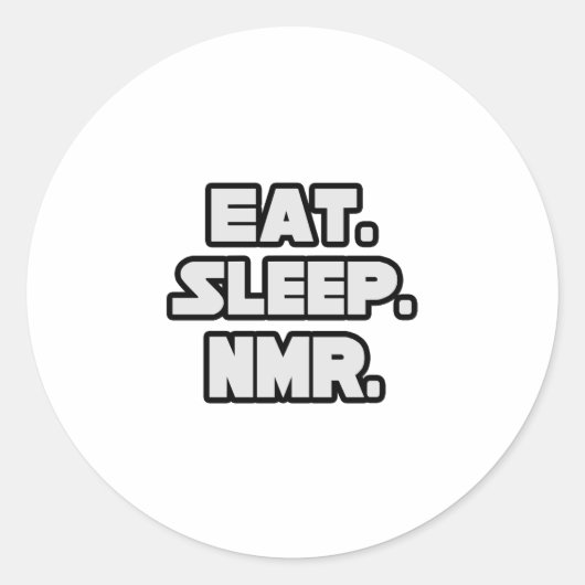 Iss Sleep NMR. Runder Aufkleber (Vorderseite)