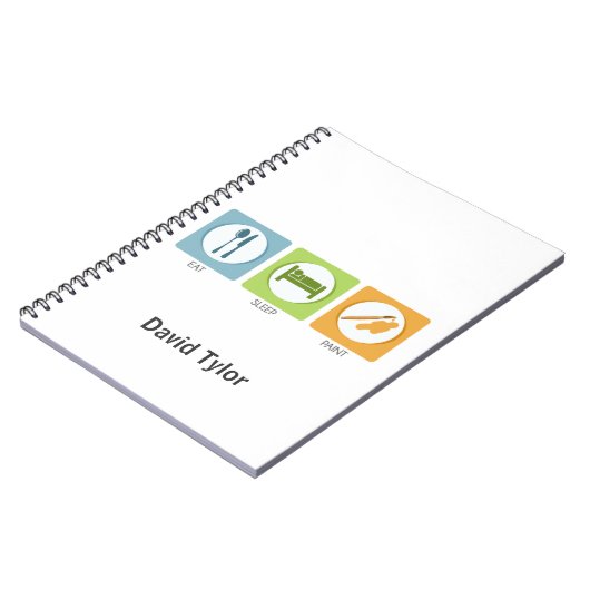 Iss Sleep Paint Notizblock (Linke Seite)