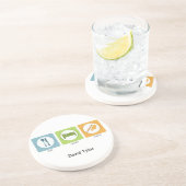 Iss Sleep Paint Sandstein Untersetzer (Seite)