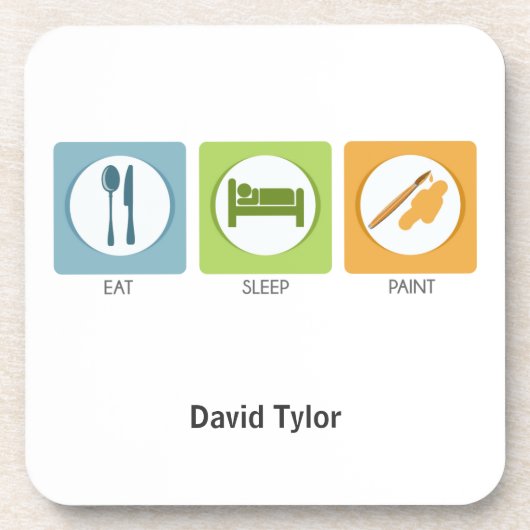 Iss Sleep Paint Untersetzer (Vorderseite)