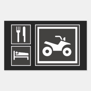 Iss Sleep QUAD! Rechteckiger Aufkleber