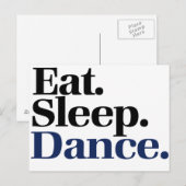 Iss Sleep TANCE Postkarte (Vorne/Hinten)