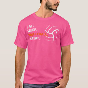 Iss Sleep Wiederholung Volleyball Tshirt für Jungs