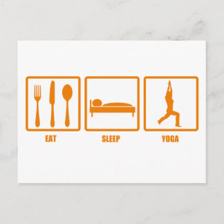 Iss Sleep Yoga Postkarte