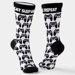 Iss Spiel Wache Wiederholung lustige Socken Gesche