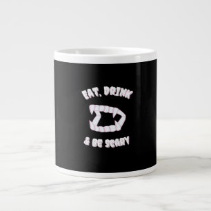 Iss Trink Sei Gruselig Vampir Minimalistischer Sti Jumbo-Tasse