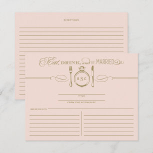 Iss & Trink & Sei Verheiratet Blush Monogramm Reze