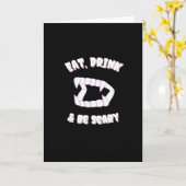 Iss Trink Sein Schrecklich Vampir Minimalistischer Karte (Gelbe Blume)