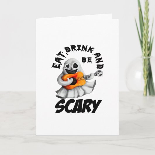 Iss Trink Und Sei Angst Minimal Clean Karte (Vorderseite)