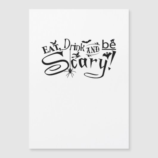 Iss, trink und sei gruselig Casual Simple Magnetkarte (Vorderseite)