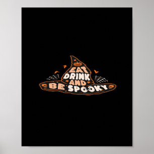 Iss, trink und sei gruselig Essential im Vintage-S Poster