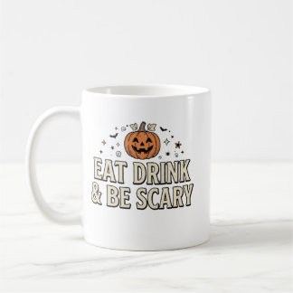 Iss, trink und sei gruselig Halloween Kaffeetasse