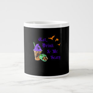 Iss, trink und sei gruselig Halloween Minimal Saub Jumbo-Tasse