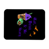 Iss, trink und sei gruselig Halloween Minimal Saub Magnet (Horizontal)