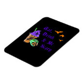 Iss, trink und sei gruselig Halloween Minimal Saub Magnet (Linke Seite)