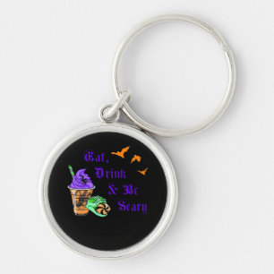Iss, trink und sei gruselig Halloween Minimal Saub Schlüsselanhänger