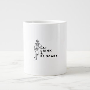 Iss Trink Und Sei Gruselig Halloween Skelett Vinta Jumbo-Tasse