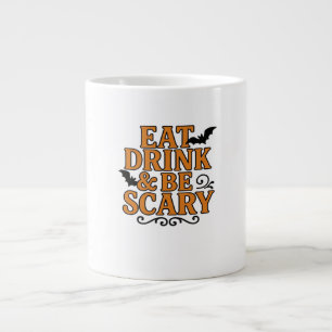 Iss, trink und sei gruselig Halloween Vintage-Graf Jumbo-Tasse