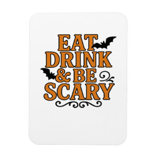 Iss, trink und sei gruselig Halloween Vintage-Graf Magnet