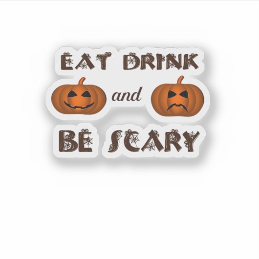 Iss Trink Und Sei Gruselig Klassische Grafik Aufkleber (Vorderseite)