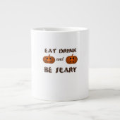 Iss, trink und sei gruselig Klassische Grafik Jumbo-Tasse (Vorderseite)