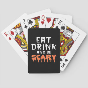 Iss Trink Und Sei Gruselig Lustig Halloween Minima Spielkarten