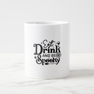 Iss, trink und sei gruselig Retro-Klassiker Jumbo-Tasse