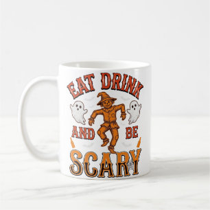 Iss, trink und sei gruselig, Vintage-Halloween-Shi Kaffeetasse