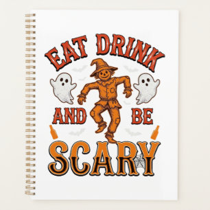 Iss, trink und sei gruselig, Vintage-Halloween-Shi Planer