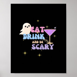 Iss trink und sei lustig gruselig Halloween Casual Poster