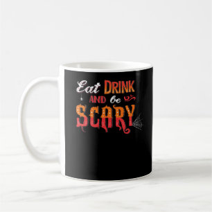 Iss, trink und sei lustig gruselig vintage kaffeetasse