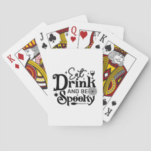 Iss, trink und sei spooky Retro-Klassiker Spielkarten