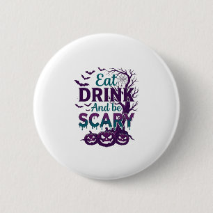 Iss Trinke Sei Gruselig Halloween Gruseliger Baum Button