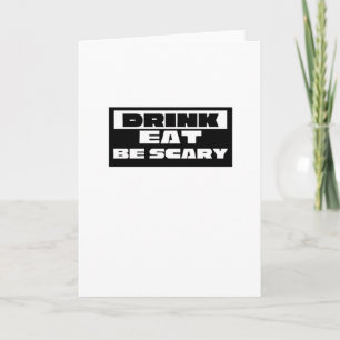 Iss Trinke Sei Gruselig Lustig Trendy Karte
