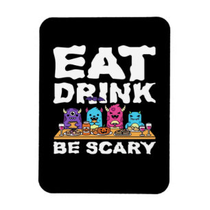 Iss Trinke Sei Gruseliges Monster Halloween Kreati Magnet
