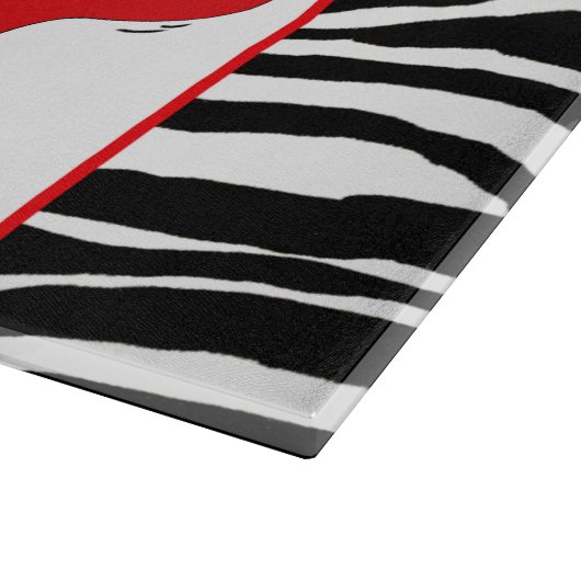 "Iss, trinke und sei fettmodisch!" Schneidebrett (Ecke)