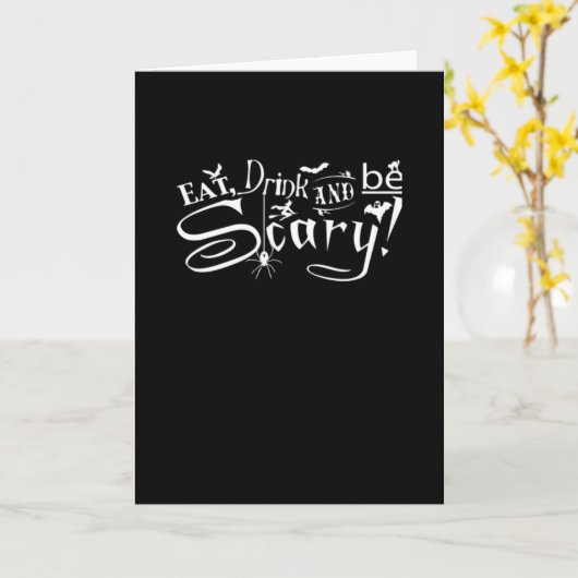 Iss, trinke und sei gruselig Ästhetik Grafik Karte (Gelbe Blume)