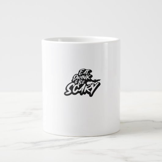 Iss Trinke Und Sei Gruselig Basic Clean Jumbo-Tasse (Vorderseite)