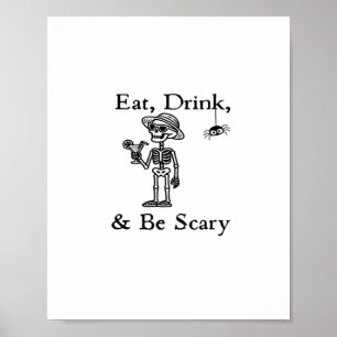 Iss Trinke Und Sei Gruselig Halloween-Ästhetik-Sti Poster