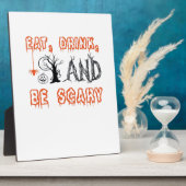 Iss Trinke Und Sei Gruselig Minimal Zitat Fotoplatte (Seite)