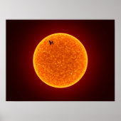 ISS und Sonne Poster (Vorne)