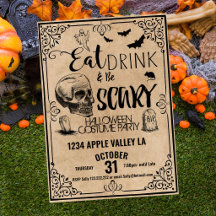 Iss und trinke und sei gruselig Halloween Vintage-