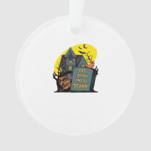 Iss und trinke und sei gruselig Klassisch Einfach Ornament