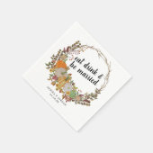 Iss Urlaub trinken und Verheiratet Erntedank sein Serviette (Ecke)