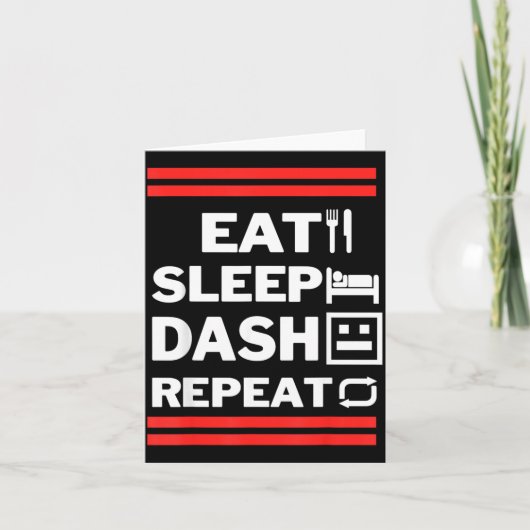 Iss Videospiel Eat Sleep Dash Repeat Karte (Vorderseite)