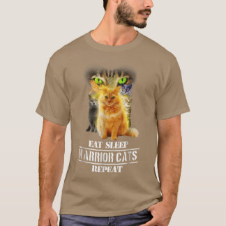 Iss Warrrior Katzen Wiederholen Lustig Katzenliebh T-Shirt