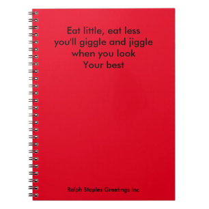 Iss wenig notizblock